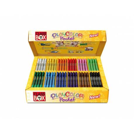 Tempera Solida En Barra Playcolor Pocket Escolar Caja De 6 Colores