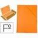 Carpeta de gomas Liderpapel color naranja folio
