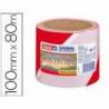 Cinta de señalización marca Tesa 100 m x 80 mm