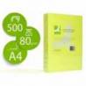 Papel color Q-connect A4 80g/m2 color Amarillo neon pack 500 hojas