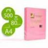 Papel color marca Q-connect A4 80g/m2 Rosa neon pack 500 hojas