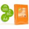 Papel color Q-connect tamaño A4 80g/m2 pack 500 hojas Naranja intenso