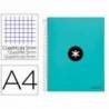 Bloc Antartik A4 Cuadricula 5mm tapa dura 120 hojas 100g/m2 menta 5 bandas color