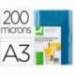 Tapa de Encuadernacion PVC Q connect Din A3 Incolora 200MC pack 100 uds