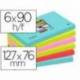 Bloc Quita y Pon Post-It ® Super Sticky 76X127 mm Colores Miami