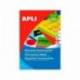 Etiqueta Adhesiva Apli 210x297 mm Color Amarillo Fluorescente Caja con 20 hojas