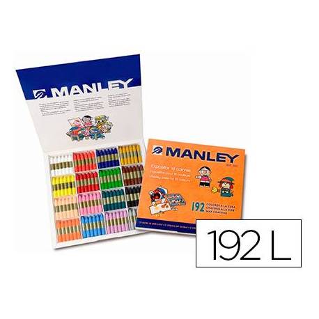 Lapices cera blanda Manley 192 unidades
