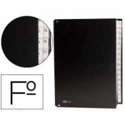 Carpeta clasificador pardo carton folio 31 departamento numericos negro