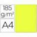 Cartulina Guarro din A4 amarillo limon 185 gr paquete 50 hojas