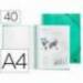 Carpeta Liderpapel con 40 fundas espiral escaparate verde