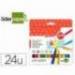 Rotuladores Liderpapel Jumbo caja de 24 colores