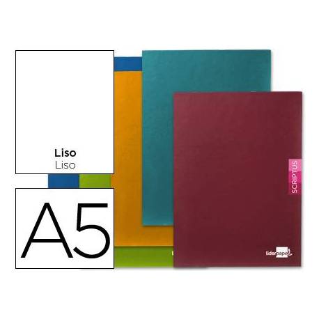 Libreta escolar Liderpapel Scriptus liso tamaño DIN A5 48 hojas
