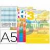 Libreta marca liderpapel pautaguia tapa cartoncillo 32 hojas din a5 70 g cuadriculado pautado 3 mm con margen