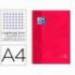 Bloc espiral Oxford Din A-4 extradura 80 hojas microperforado color rojo