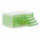 Fichero cajones de sobremesa Liderpapel 340x270x255 mm apilables 5 cajones verde translucido