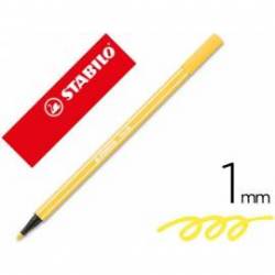 Rotulador Stabilo pen 68/44 amarillo 1 mm