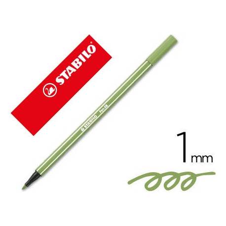 Rotulador Stabilo pen 68/43 Verde hoja 1 mm