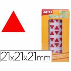 Gomets Apli triangulares color Rojo 21x21x21mm