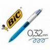Bolígrafo marca Bic 4 colores Grip cuerpo azul 0,4 mm