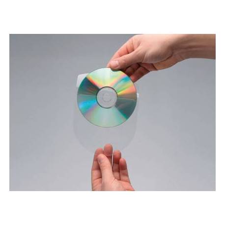 Funda autoadhesiva CD marca Q-Connect con solapa