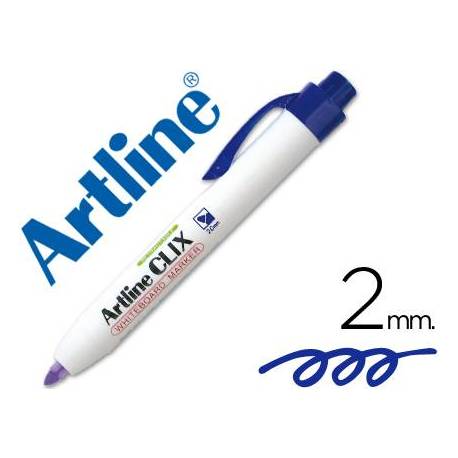 Rotulador Artline Clix color azul 2mm para pizarra blanca