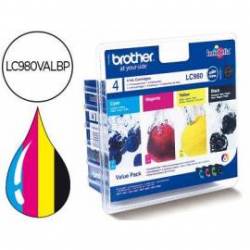Cartucho Brother LC980VALBP Tricolor + Negro dcp-145 dcp-165 mfc-250 mfc-290