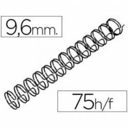 Espiral GBC wire 3:1 9,6 mm n.6 negro. Capacidad 75 hojas. Caja de 100 unidades.