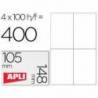 Etiquetas Adhesivas marca Apli 105 x 148 mm