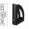 Revistero plastico Liderpapel negro opaco