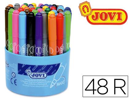 Rotulador Jovi Maxi punta gruesa caja 48 rotuladores lavables (38919)