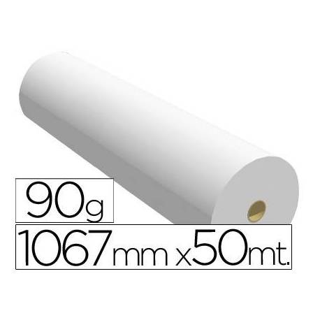 Papel reprografia para Plotter 90 g/m2, 1067 mm x 50 m.