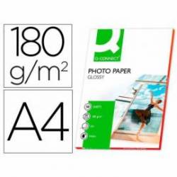 Papel Q-Connect foto glossy Din A4 alta calidad digital photo. Bolsa de 50 hojas de 180 gr
