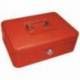 Caja caudales Q-Connect 10" 250x180x90 mm rojo con bandeja portamonedas
