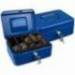 Caja caudales Q-Connect 8" 200x160x90 mm azul con bandeja portamonedas