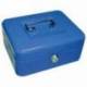 Caja caudales Q-Connect 8" 200x160x90 mm azul con bandeja portamonedas