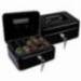 Caja caudales Q-Connect 8" 200x160x90 mm negro con bandeja portamonedas