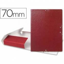 Carpeta de proyectos Liderpapel de carton con gomas rojo 7cm