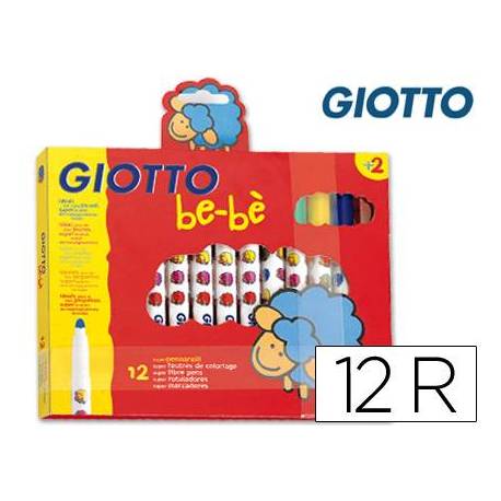 Rotulador Giotto Super Be-be punta gruesa lavable caja 12 unidades
