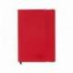 Libreta Liderpapel simil piel a6 120 hojas 70g/m2 cuadro 4mm sin margen rojo