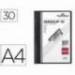 Carpeta dossier con pinza central duraclip Durable 30 hojas Din A4 color negro
