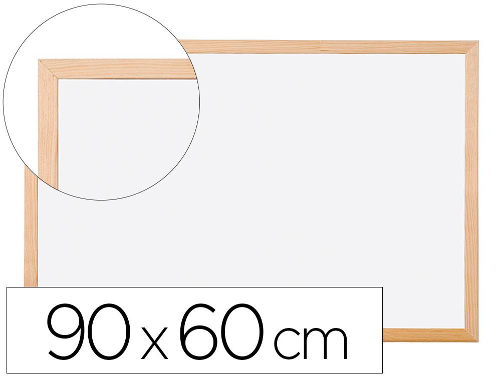 Pizarra Blanca laminada con marco de madera 90x60 Q-Connect (33673)