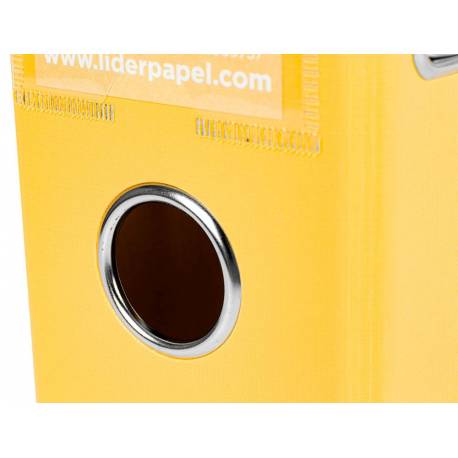 Caja Archivador Liderpapel de Palanca Carton Din-A4 Documenta Lomo 82Mm  Color Amarillo