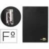 Portanotas plastico con miniclip lateral Liderpapel negro