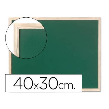 Pizarra Q-Connect verde marco de madera 40x30 cm