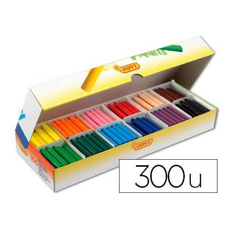 Lapices cera Jovi 300 unidades de 12 colores surtidos
