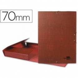 Carpeta proyectos Liderpapel folio lomo 70mm carton forrado cuero