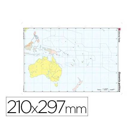 Mapa mudo de Oceania politico