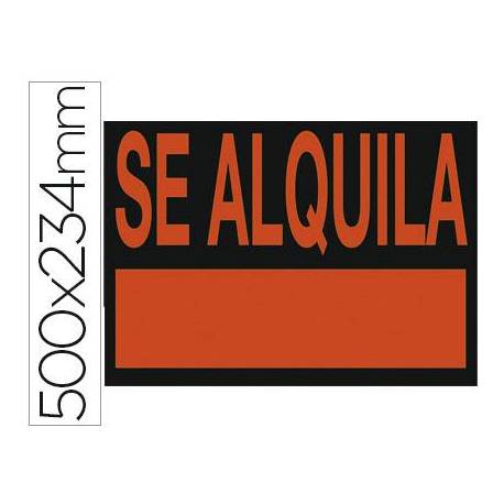 Cartel "Se alquila" 50 x 23 cm