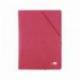 Carpetas de gomas en carton prespan Liderpapel Folio rojo 880 g/m2
