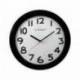Reloj pared plastico 30 cm marco color negro